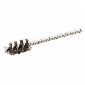 NORTON Single Spiral Tube Brush 1/2 Dia, 483P11