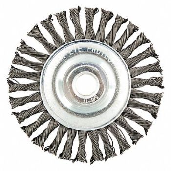 NORTON Wire Wheel Brush Twisted Carbon Steel, 483P37