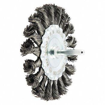 NORTON Wire Wheel Brush Knotted Carbon Steel, 483P41