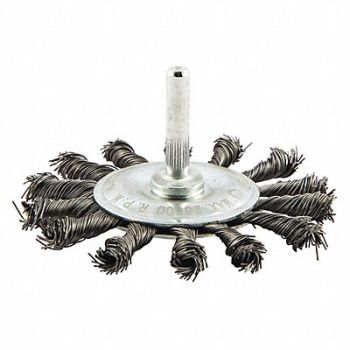 NORTON Wire Wheel Brush Knotted Carbon Steel, 483P43