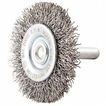 NORTON Wire Wheel Brush Crimped Carbon Steel, 483P44