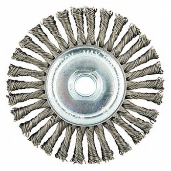 NORTON Wire Wheel Brush Twisted Carbon Steel, 483P47