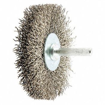 NORTON Wire Wheel Brush Crimped Stainless Steel, 483P50