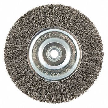 NORTON Wire Wheel Brush Crimped Carbon Steel, 483P56