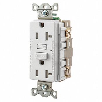 GRAINGER APPROVED GFCI Receptacle Self-Testing 2 Poles, 483P60