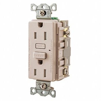 GRAINGER APPROVED GFCI Receptacle Self-Testing 2 Poles, 483P70