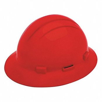 ERB SAFETY Hard Hat Type 1 Class E Ratchet Red, 483R17