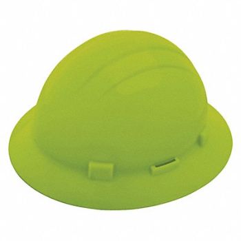 ERB SAFETY Hard Hat Type 1 Class E Hi-Vis Green, 483R18