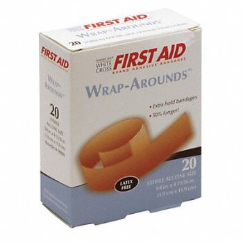 GRAINGER APPROVED Strip Bandages Beige 4 L x 3/4 W PK20, 483T54