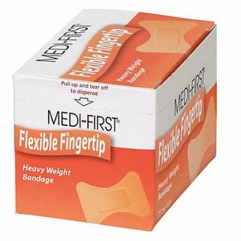 GRAINGER APPROVED Fingertip Bandages 2 L x 1-1/2 W PK25, 483T96
