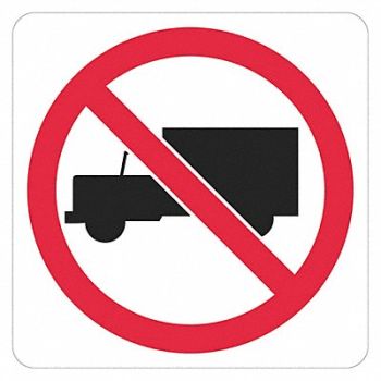 LYLE No Trucks Traffic Sign 12 x 12, 484L75