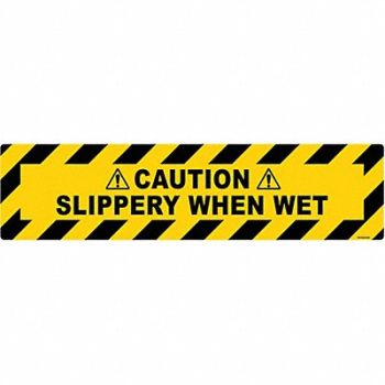 STRANCO INC Anti-Slip Floor Sign 6 inx24 in Vinyl, 484P42