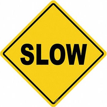 STRANCO INC Anti-Slip Floor Sign 17 in x 17 in Vinyl, 484P55