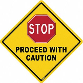STRANCO INC Anti-Slip Floor Sign 17 in x 17 in Vinyl, 484P57