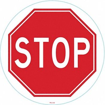 STRANCO INC Anti-Slip Floor Sign 8 inx 8in Vinyl PK2, 484P63