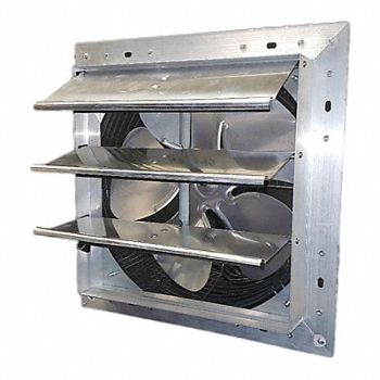DAYTON ShtrMnt ExhFn 10In Bld Dia Alum 115 V, 484X37