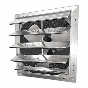 DAYTON Shtr Mnt ExFn 24In Bld Dia Alum 115 V, 484X48