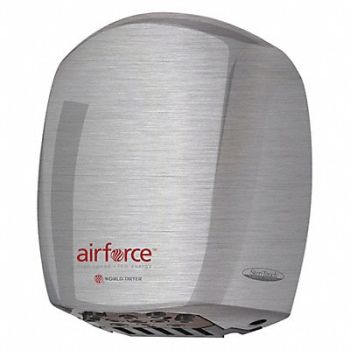 WORLD DRYER Hand Dryer Alum Cover Silver Automatic, 485D23