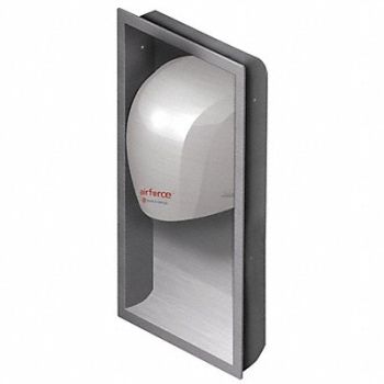 WORLD DRYER Recess Kit Silver 25 H x 15 W SS, 485D25