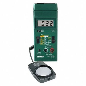 EXTECH Light Meter No Interface 9V Battery, 485F12