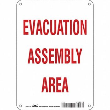 CONDOR Safety Sign 10 in x 7 in Aluminum, 485F49
