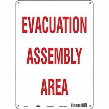 CONDOR Safety Sign 14 in x 10 in Polyethylene, 485F52