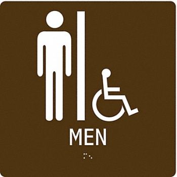 CONDOR ADA Braille Facility Sign 8x8in Acrylic, 486G81