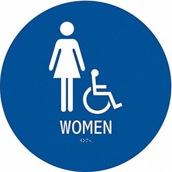 CONDOR ADA Braille Facility Sign 13x13in Plstic, 486G82