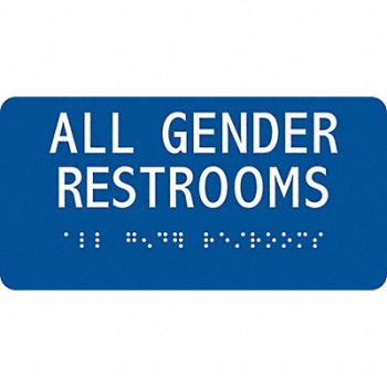 CONDOR ADA Braille Facility Sign 3 in x 6 in, 486G86