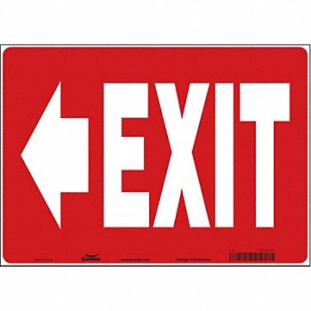 CONDOR Safety Sign 10 in x 14 in Vinyl, 486X51