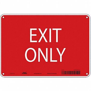 CONDOR K1742 Safety Sign 7 in x 10 in Aluminum, 486X52