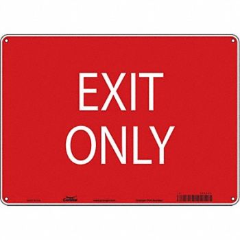 CONDOR K1742 Safety Sign 10 in x 14 in Aluminum, 486X53