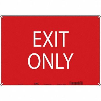 CONDOR K1742 Safety Sign 14 in x 20 in Aluminum, 486X54