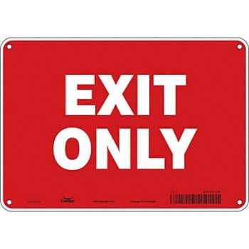 CONDOR K1742 Safety Sign 7 in x 10 in Polyethylene, 486X56