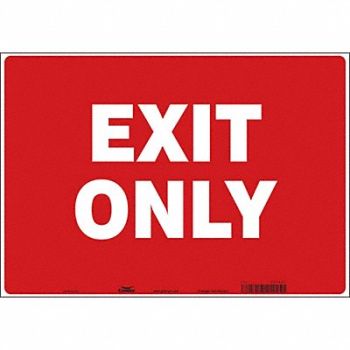 CONDOR K1742 Safety Sign 14 in x 20 in Vinyl, 486X61