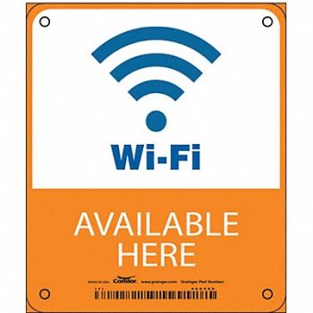 CONDOR Safety Sign 6 1/4 in x 5 1/4 in Aluminum, 486Y88