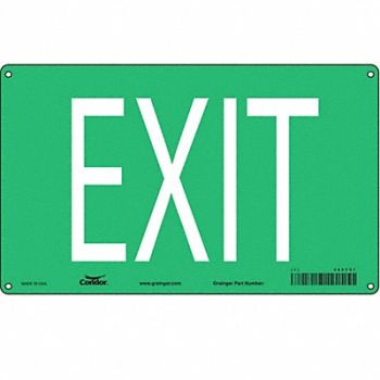 CONDOR K1849 Safety Sign 7 3/8 in x 12 in Aluminum, 486Y91