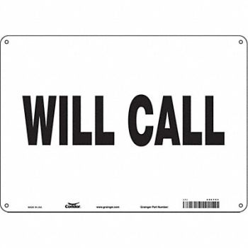 CONDOR K1874 Safety Sign 10 in x 14 in Aluminum, 486Y93