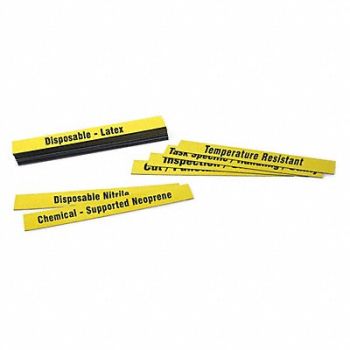 CONDOR Magnetic Strip Yellow Vinyl 1 in H PK20, 487C77