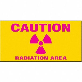 CONDOR Radiation Sign Slider Insert 4x8in Yllw, 487C90