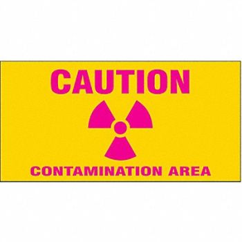 CONDOR Radiation Sign Slider Insert 4x8in Yllw, 487C91