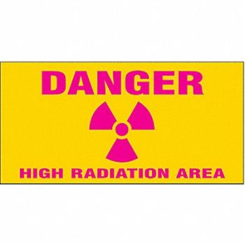 CONDOR Radiation Sign Slider Insert 4x8in Yllw, 487C93