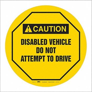 CONDOR Traffic Sign 16 W 16 H 0.026 Thickness, 487D61