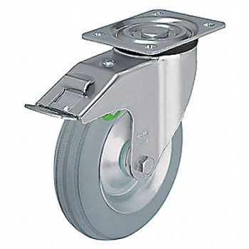 GRAINGER APPROVED Plate Caster w/ Flat-Free Swivel 150 lb., 487G37
