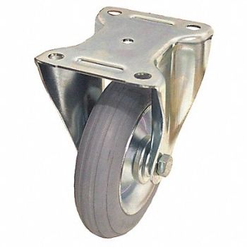 GRAINGER APPROVED Plate Caster w/ Flat-Free Rigid 150 lb., 487G38