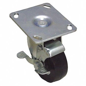 GRAINGER APPROVED NSF-Listed Plate Caster Swivel 325 lb., 487G85