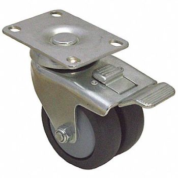 GRAINGER APPROVED Standard Plate Caster Swivel 220 lb., 487G87