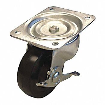GRAINGER APPROVED Standard Plate Caster Swivel 250 lb., 487H08