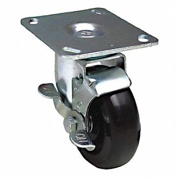 GRAINGER APPROVED NSF-Listed Plate Caster Swivel 250 lb., 487H09