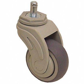 GRAINGER APPROVED Maintenance-Free Fric-Ring Stem Caster, 487H12